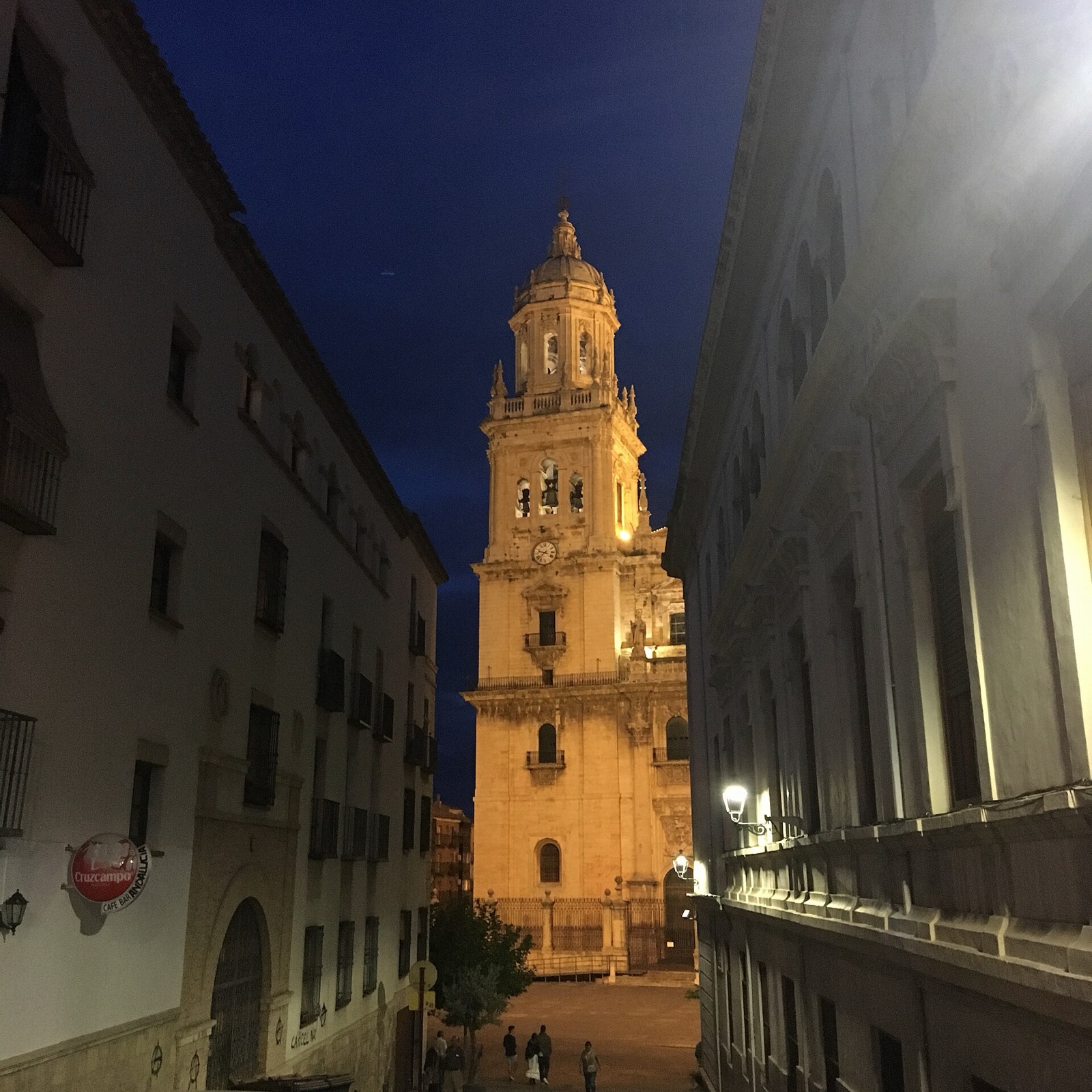 La Catedral de Jaén iluminada de noche
