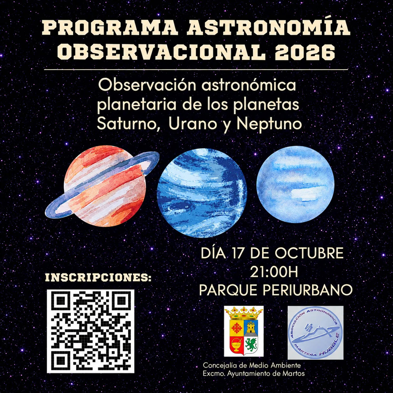 Astronomía Observacional: observación de Saturno, Urano y Neptuno