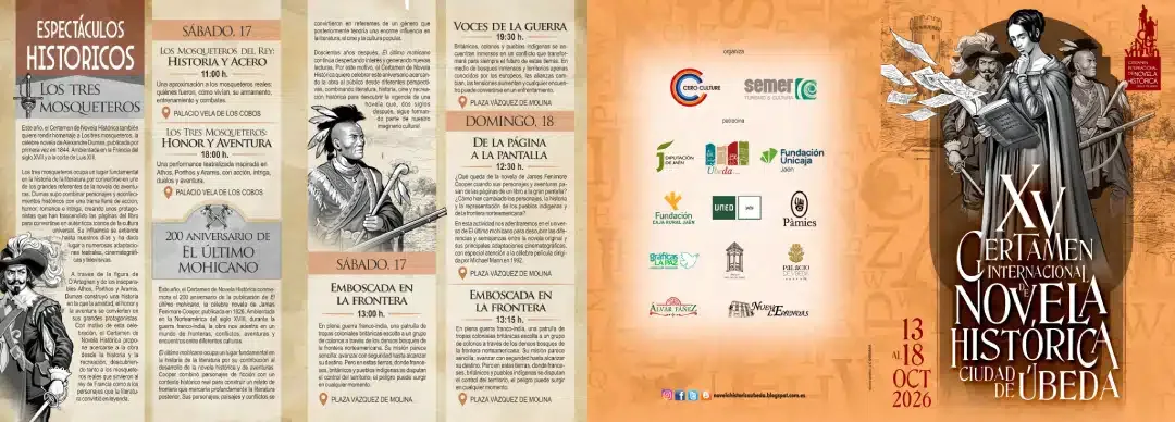 XV Certamen Internacional de Novela Histórica: recreaciones y espectáculos