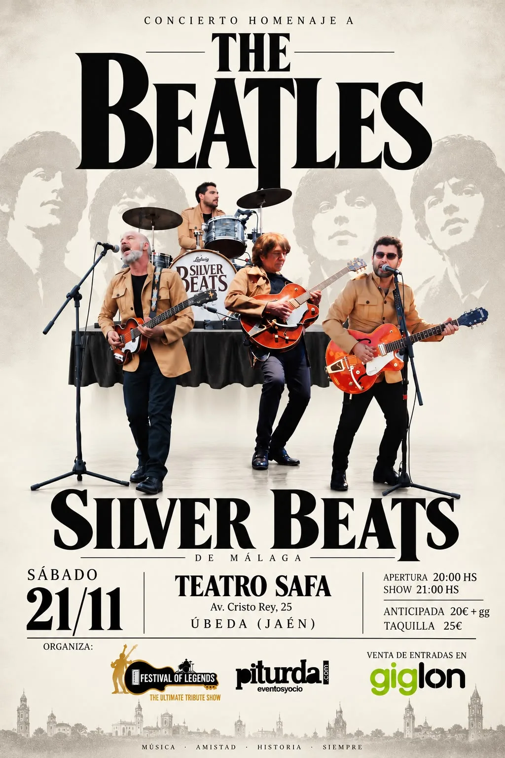 Concierto homenaje a The Beatles, en el Teatro SAFA de Úbeda