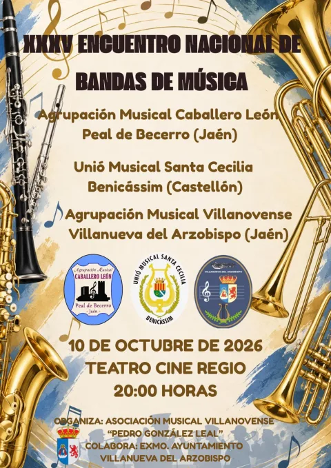 Imagen de la noticia: Villanueva del Arzobispo acoge el XXXV Encuentro Nacional de Bandas en el puente del Pilar
