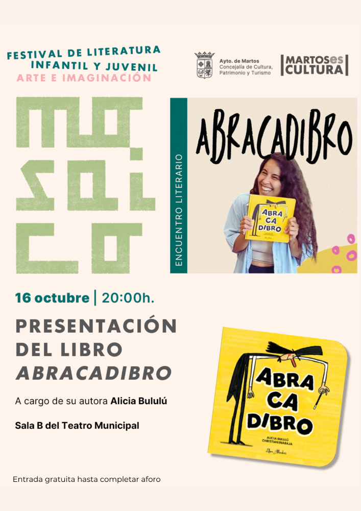 Imagen de la noticia: Martos acoge la presentación del libro 'Abracadibro' dentro del II Festival MOSAICO