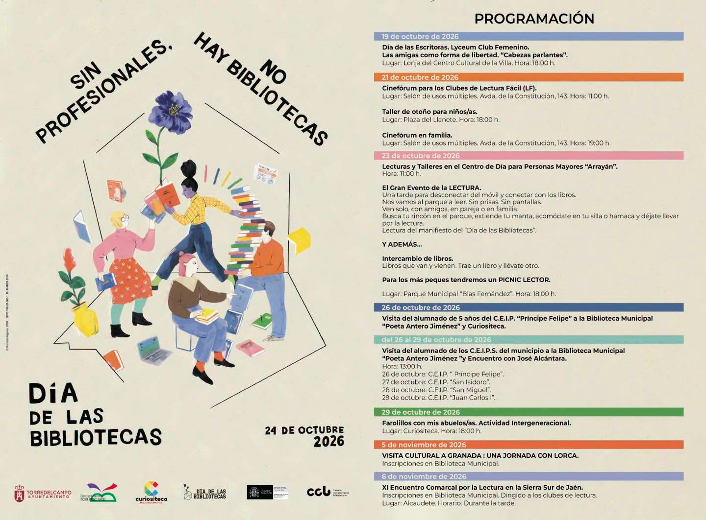Imagen de la noticia: Torredelcampo celebra el Día de las Bibliotecas con actividades hasta el 6 de noviembre