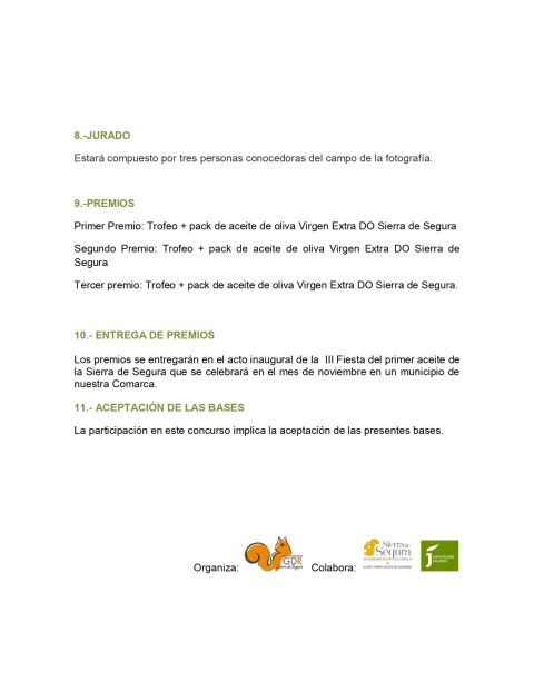 Imagen de la noticia: Abierto el plazo del III Concurso de Fotografía del Olivar de la Sierra de Segura