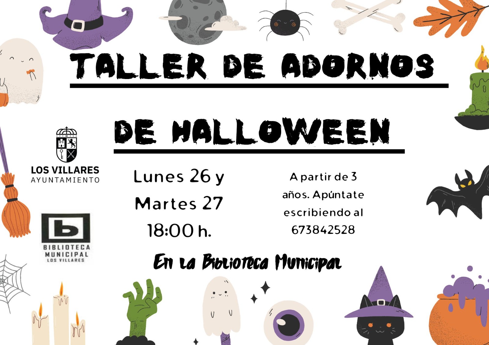 Imagen de la noticia: Los Villares organiza un taller de adornos de Halloween para niños desde 3 años