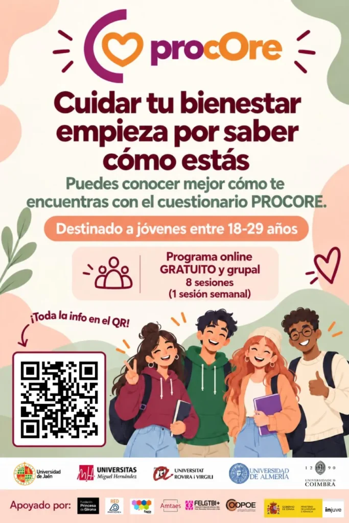 Imagen de la noticia: La Universidad de Jaén abre el programa gratuito PROCORE de salud mental para jóvenes